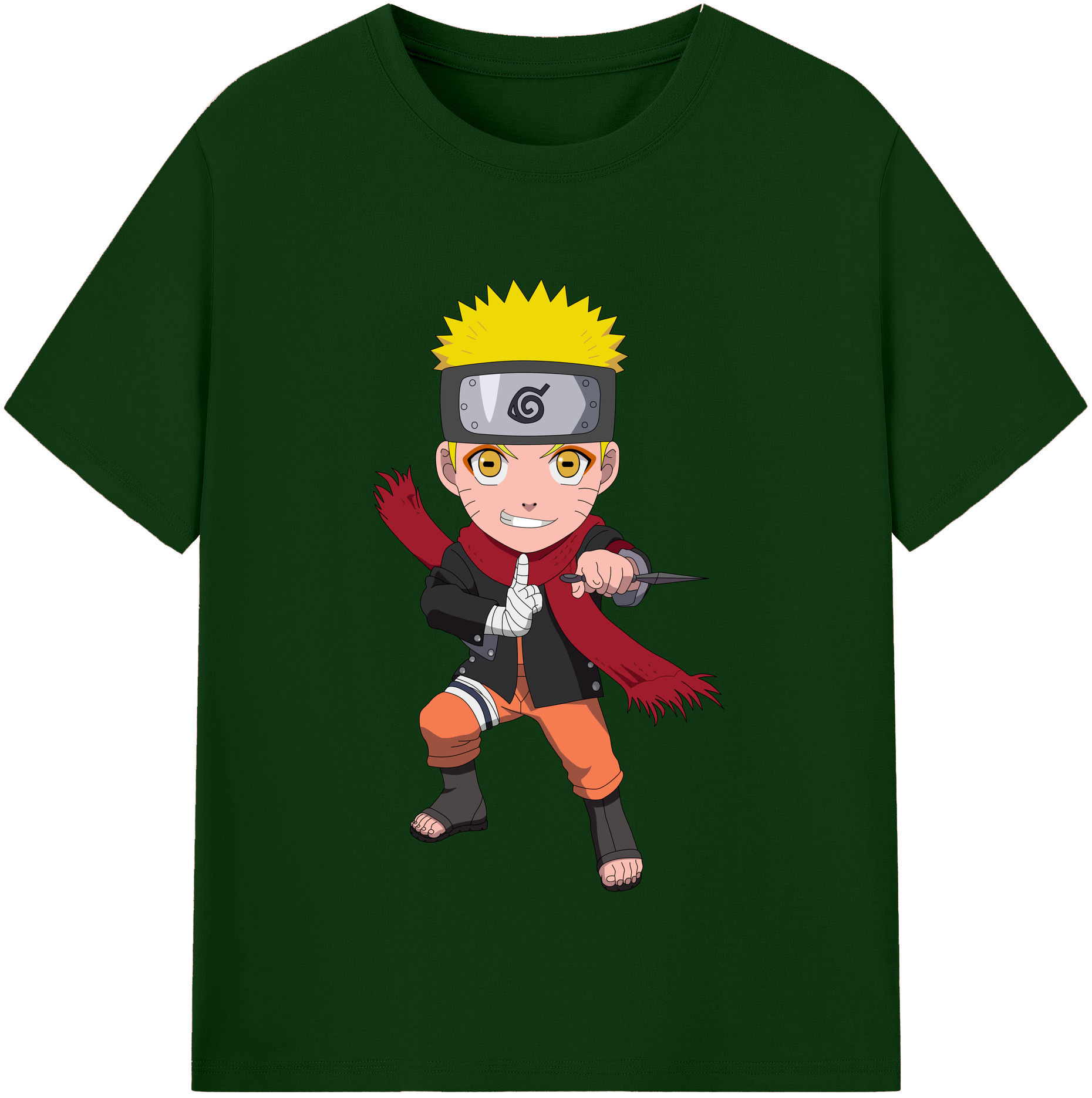 （画像用） NARUTO -ナルト- うずまき ナルト Uzumaki Naruto 綿100％半袖Tシャツ（フロントプリント）